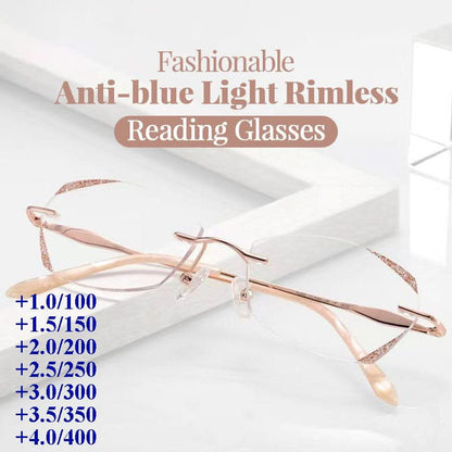 🔥Pousbo® Modieuze anti-blauw licht randloze leesbril🔥