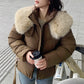 ❄️Winter Specials❄️ Warme Damen-Kurzjacke mit Puffy Collar und durchgehendem Reißverschluss🔥