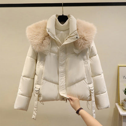 ❄️Winter Specials❄️ Warme Damen-Kurzjacke mit Puffy Collar und durchgehendem Reißverschluss🔥