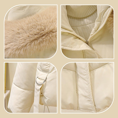 ❄️Winter Specials❄️ Warme Damen-Kurzjacke mit Puffy Collar und durchgehendem Reißverschluss🔥