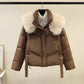 ❄️Winter Specials❄️ Warme Damen-Kurzjacke mit Puffy Collar und durchgehendem Reißverschluss🔥
