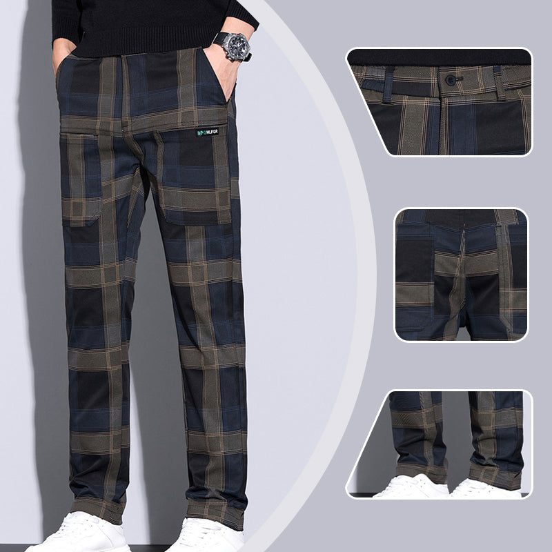 🏆HEISSER VERKAUF 50% - Lässige karierte Herrenhose mit Taschen