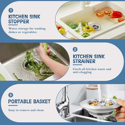 🎁Begrenzte Zeit 50% Rabatt🔥Sieb und Stopfen für den Abfluss der Küchenspüle