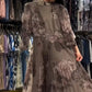 Elegantes, plissiertes, atmungsaktives Damenkleid mit Gürtel