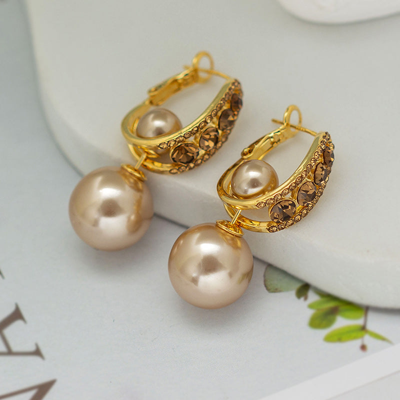 Nimm sie zum halben Preis! 😍Elegante Zirkonia Kunstperlen-Ohrringe für Damen💖