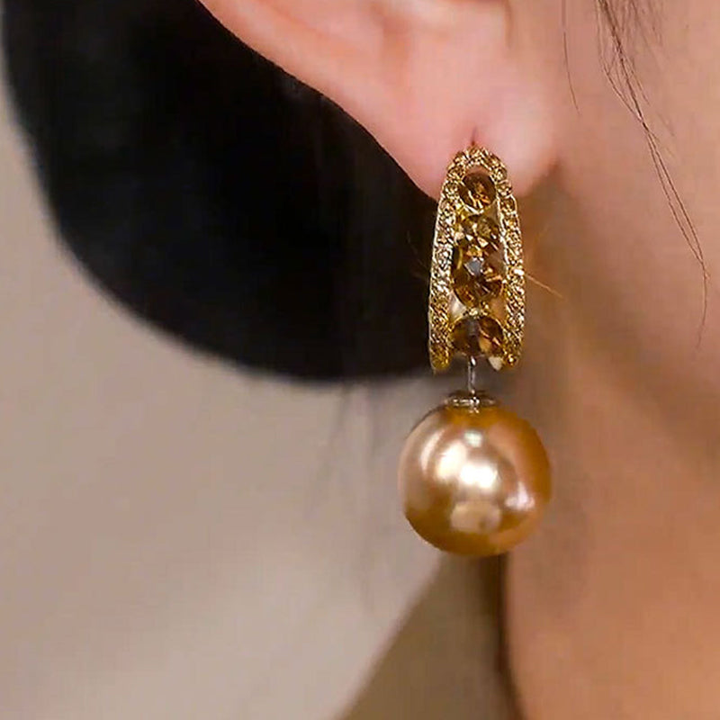Nimm sie zum halben Preis! 😍Elegante Zirkonia Kunstperlen-Ohrringe für Damen💖
