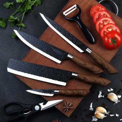 🔪📢 50% RABATT! Deutsches Profi-Kochmesserset – 6-teiliges Set aus rostfreiem Edelstahl ✨