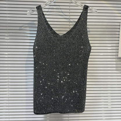 😍Anti -Saison -Sonderangebot!❗Zwei Stücke!💝Damen V-Ausschnitt Pailletten Ärmelloses Tank Top