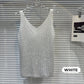 😍Anti -Saison -Sonderangebot!❗Zwei Stücke!💝Damen V-Ausschnitt Pailletten Ärmelloses Tank Top