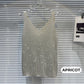 😍Anti -Saison -Sonderangebot!❗Zwei Stücke!💝Damen V-Ausschnitt Pailletten Ärmelloses Tank Top