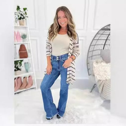🍁Neujahrsangebote🍁 Women’s Casual High Waist Jeans with Pockets