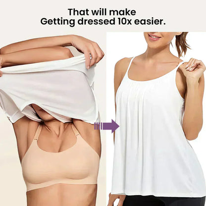🎁Schneller Verkauf – 49% Rabatt🌺 Locker sitzendes Tanktop mit integriertem BH