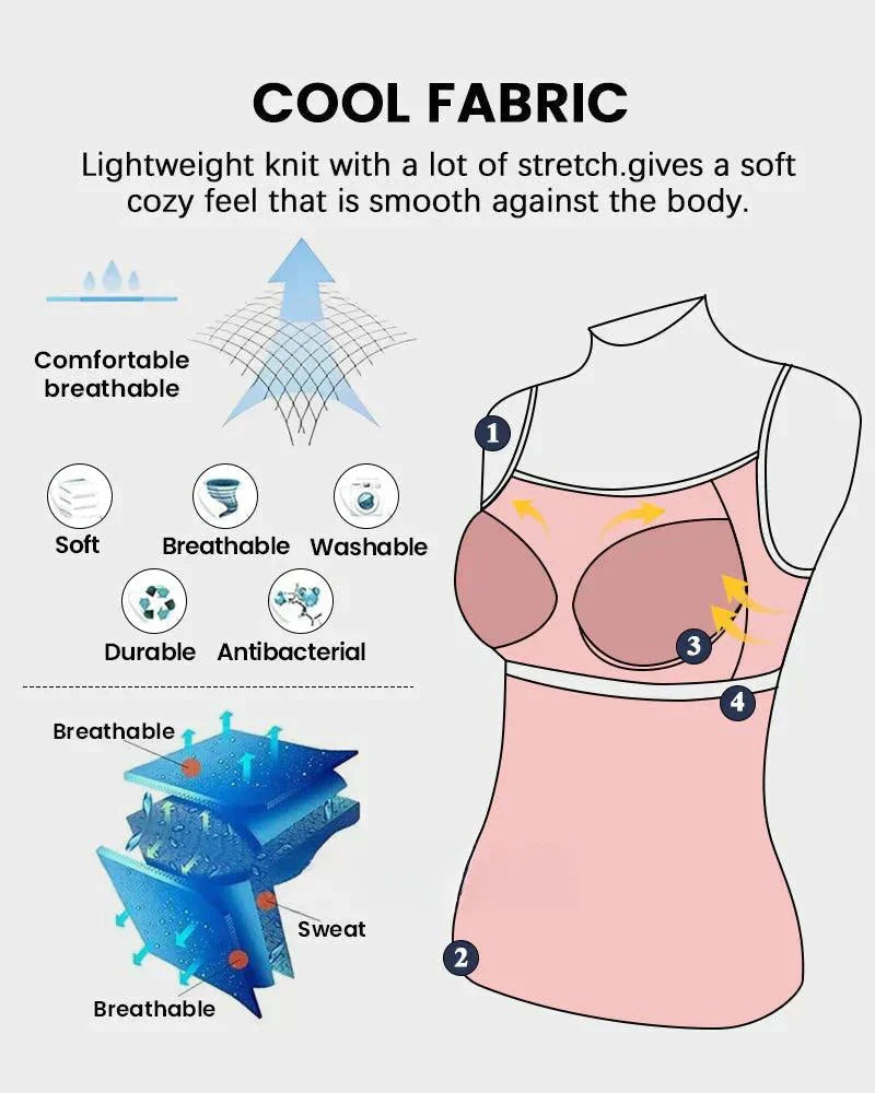 🎁Schneller Verkauf – 49% Rabatt🌺 Locker sitzendes Tanktop mit integriertem BH