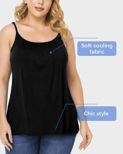 🎁Schneller Verkauf – 49% Rabatt🌺 Locker sitzendes Tanktop mit integriertem BH
