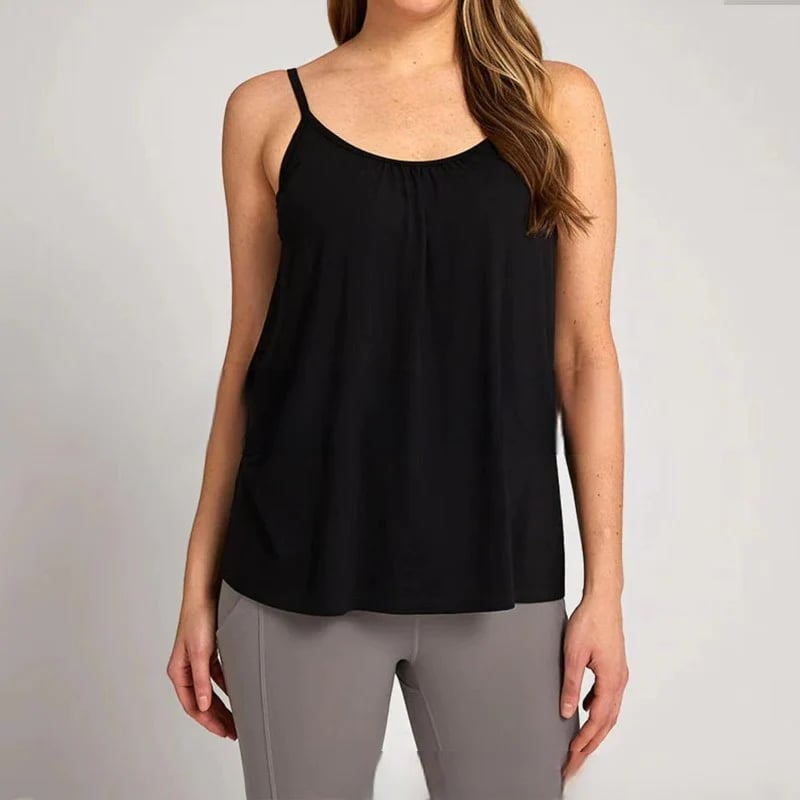 🎁Schneller Verkauf – 49% Rabatt🌺 Locker sitzendes Tanktop mit integriertem BH