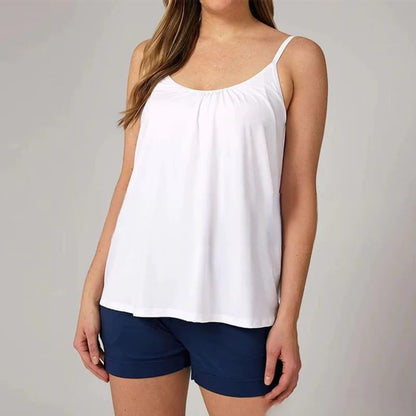 🎁Schneller Verkauf – 49% Rabatt🌺 Locker sitzendes Tanktop mit integriertem BH
