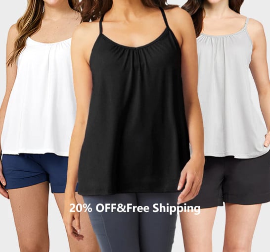🎁Schneller Verkauf – 49% Rabatt🌺 Locker sitzendes Tanktop mit integriertem BH