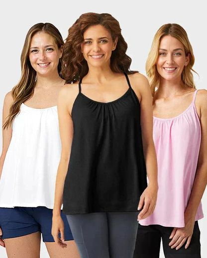 🎁Schneller Verkauf – 49% Rabatt🌺 Locker sitzendes Tanktop mit integriertem BH