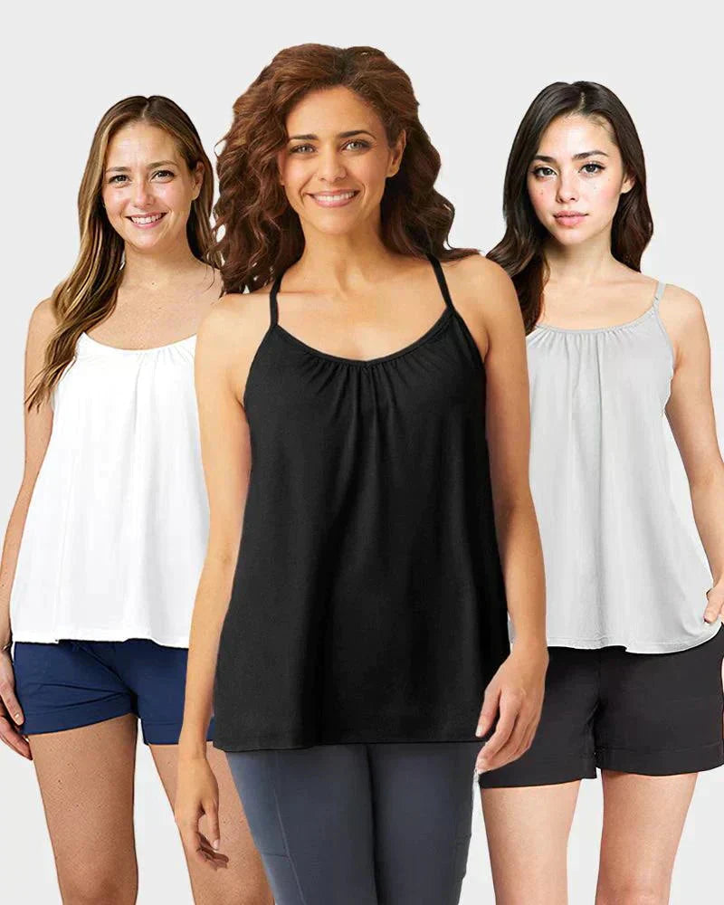 🎁Schneller Verkauf – 49% Rabatt🌺 Locker sitzendes Tanktop mit integriertem BH