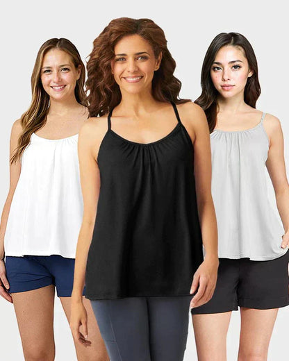 🎁Schneller Verkauf – 49% Rabatt🌺 Locker sitzendes Tanktop mit integriertem BH