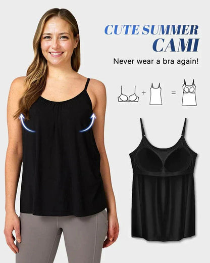🎁Schneller Verkauf – 49% Rabatt🌺 Locker sitzendes Tanktop mit integriertem BH