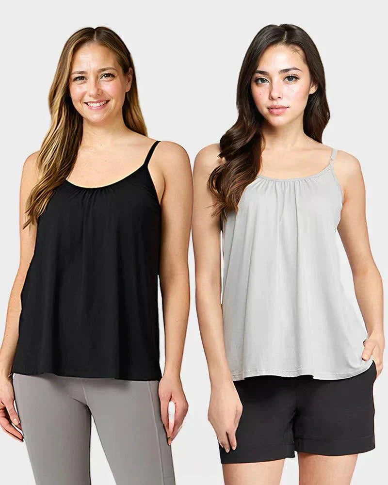🎁Schneller Verkauf – 49% Rabatt🌺 Locker sitzendes Tanktop mit integriertem BH