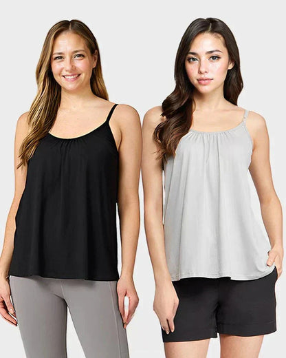 🎁Schneller Verkauf – 49% Rabatt🌺 Locker sitzendes Tanktop mit integriertem BH