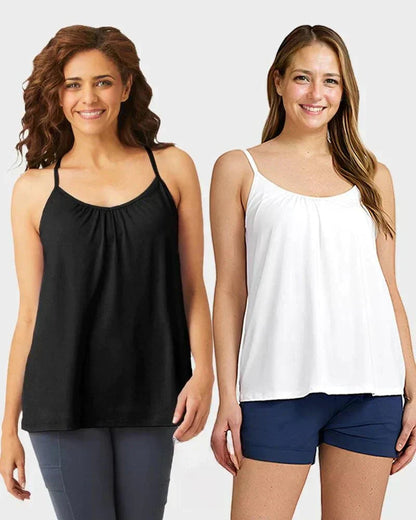 🎁Schneller Verkauf – 49% Rabatt🌺 Locker sitzendes Tanktop mit integriertem BH