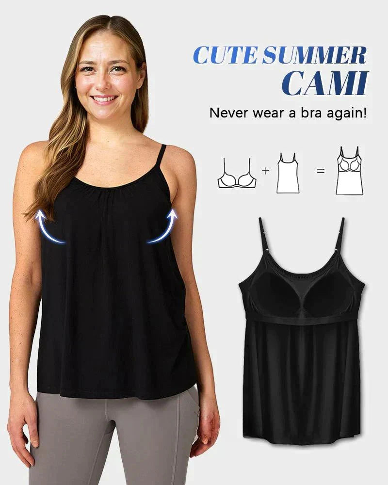 🎁Schneller Verkauf – 49% Rabatt🌺 Locker sitzendes Tanktop mit integriertem BH