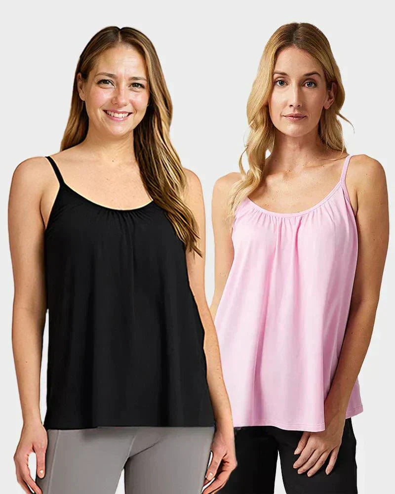 🎁Schneller Verkauf – 49% Rabatt🌺 Locker sitzendes Tanktop mit integriertem BH