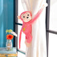 🐒Kreativer Vorhang-Raffhalter mit Affenmotiv und Druckknopf