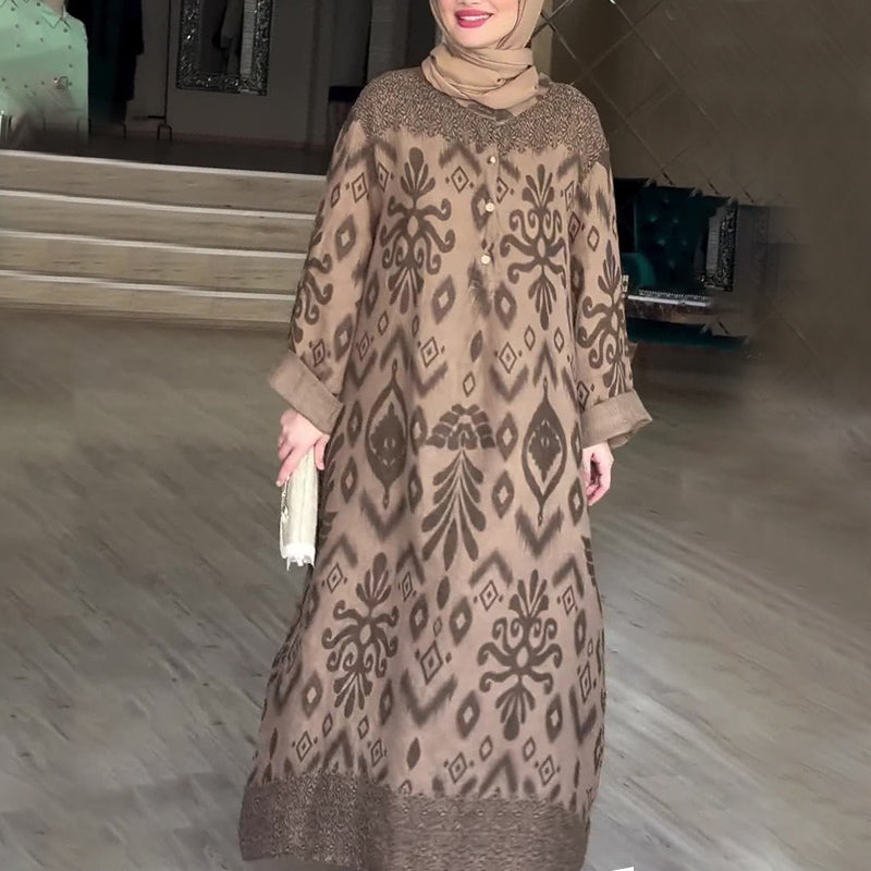 ✨Die Pakete werden zu Ihnen nach Hause geliefert!🌿Graceful Langarm-Maxikleid für Damen