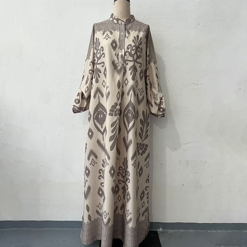 ✨Die Pakete werden zu Ihnen nach Hause geliefert!🌿Graceful Langarm-Maxikleid für Damen