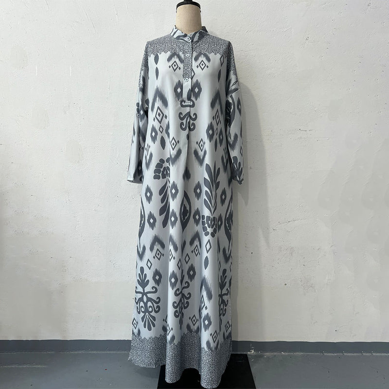 ✨Die Pakete werden zu Ihnen nach Hause geliefert!🌿Graceful Langarm-Maxikleid für Damen