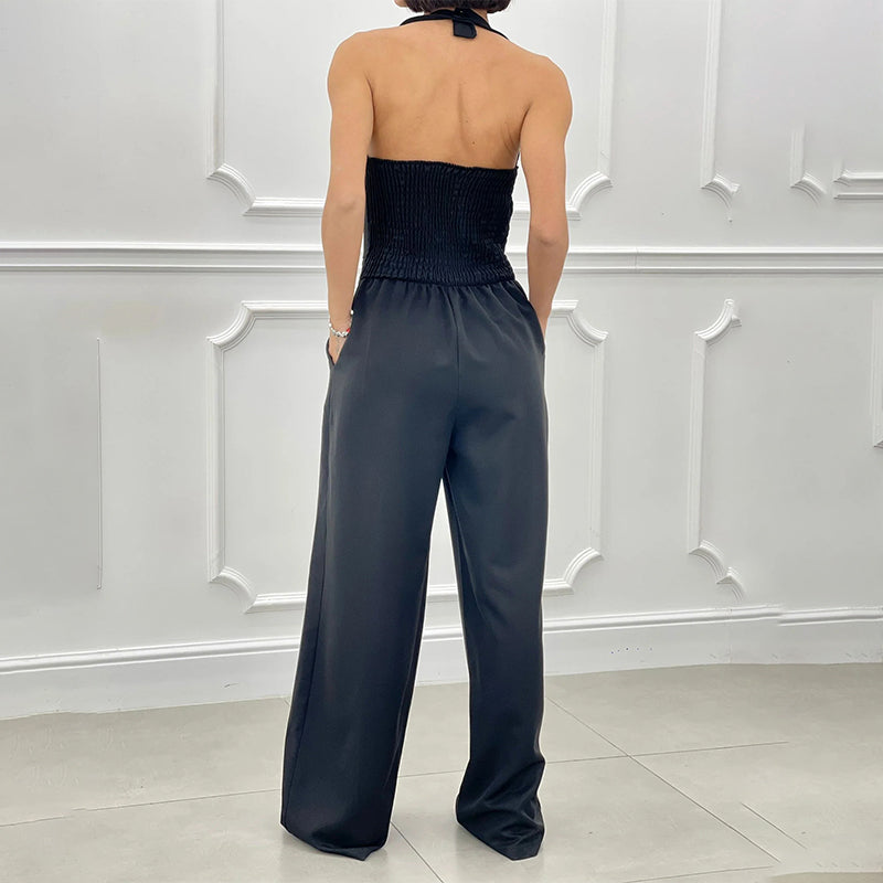 ⏳Begrenzte Zeit -50 % Rabatt💥Ärmelloser Jumpsuit mit Knopfleiste vorne für Damen