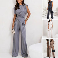 ✨Elegantes, einfarbiges zweiteiliges Set für Damen✨