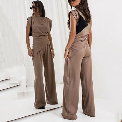 ✨Elegantes, einfarbiges zweiteiliges Set für Damen✨