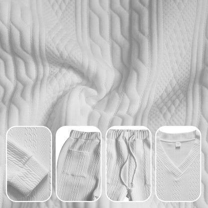 💥 2-teiliges Herren-Set aus Baggy-Sweatshirt mit V-Ausschnitt und Jogginghose