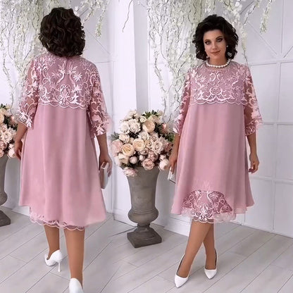 🌟Transparentes Spitzenkleid in Layering-Optik🌟