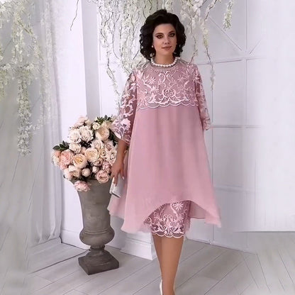 🌟Transparentes Spitzenkleid in Layering-Optik🌟