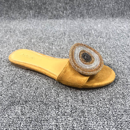 🔥Sommer-Neuankünfte🔥Women’s Elegant Rhinestone Slide Sandals