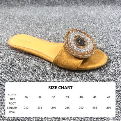 🔥Sommer-Neuankünfte🔥Women’s Elegant Rhinestone Slide Sandals