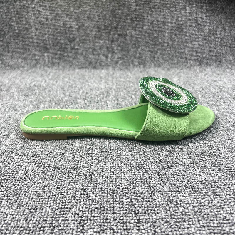 🔥Sommer-Neuankünfte🔥Women’s Elegant Rhinestone Slide Sandals