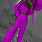 💕2025 HEISSER 60%OFF VERKAUF 💐Paillettenblazer und weite Hose für Damen (3-teiliges Set)