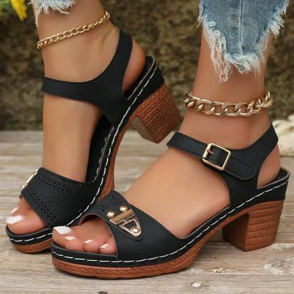 🪧Großer Wertansturm🌟Damen Sandalen mit Blockabsatz