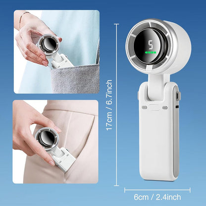 🌞Hot Sale 50% OFF🎁 ❄️Summer Savior A Hand-sized Hair Dryer💨5-Speed Foldable Handheld Fan Portable Design, Perfect Summer Companion!