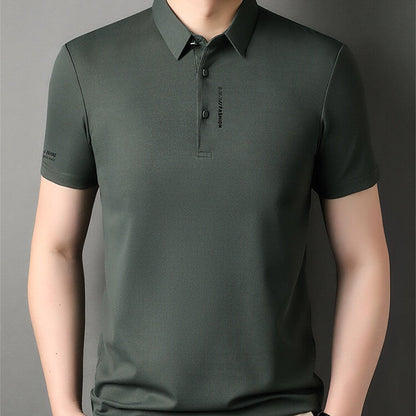🔥Für kurze Zeit: 50 % Rabatt！！👕Herren Slim-Fit T-Shirt mit kurzen Ärmeln, Knopfleiste und Hemdkragen