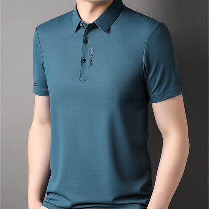 🔥Für kurze Zeit: 50 % Rabatt！！👕Herren Slim-Fit T-Shirt mit kurzen Ärmeln, Knopfleiste und Hemdkragen
