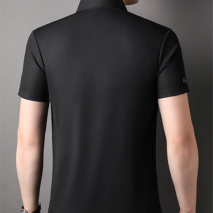 🔥Für kurze Zeit: 50 % Rabatt！！👕Herren Slim-Fit T-Shirt mit kurzen Ärmeln, Knopfleiste und Hemdkragen