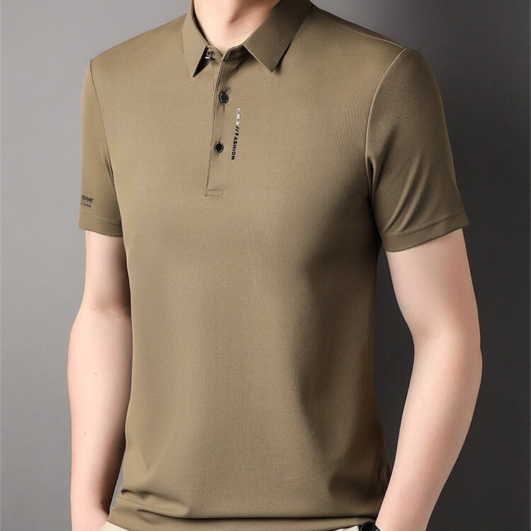 🔥Für kurze Zeit: 50 % Rabatt！！👕Herren Slim-Fit T-Shirt mit kurzen Ärmeln, Knopfleiste und Hemdkragen